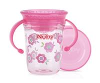 Nuby Wonder cup met handvatten in Tritan 240ml roze 6m+