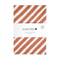Studio Ditte Stripes Hoeslaken Rust Brown 90 x 200 cm