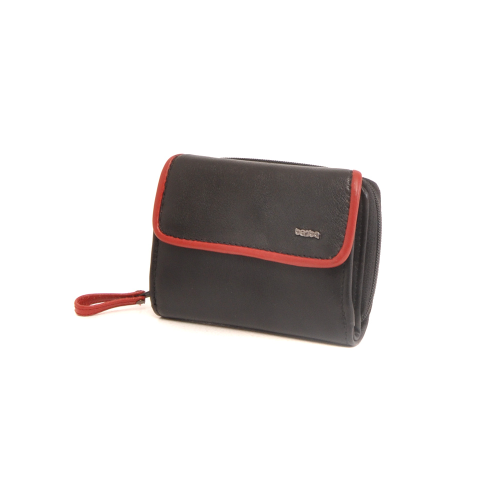 Berba Dames Portemonnee Soft 001-184 Black Red