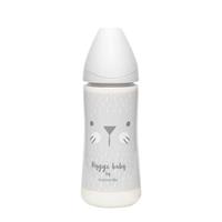 Suavinex Babyflasche aus weißem Hygge-Glas 360 ml Dense Flow