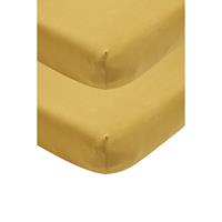 Meyco Jersey Spannbettlaken 2-Pack 40x80/90 honey gold