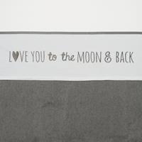 meyco Laken Wieg  Love You To The Moon & Back Forest Green