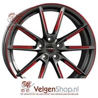 BORBET LX Graphitee spoke rim red polished