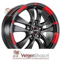 Ronal R59 Jet-Black Matt Red Rim 18 inch