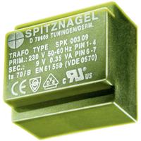 spitznagel Printtransformator 1 x 230V 2 x 15 V/AC 0.35 VA 12mA