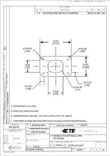 teconnectivity TE Connectivity DT8P-L012-GKT Ronde stekker afdichting Serie (ronde connectors): DT Totaal aantal polen: 8 1 stuk(s)
