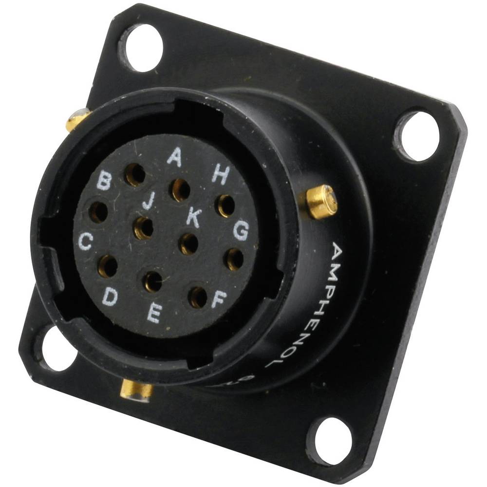 Amphenol 62IN 12E 12 10S 624 Ronde connector Bus, inbouw Totaal aantal polen: 10 Serie (ronde connectors): 62IN 1 stuk(s)