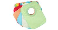 6er Pack Baby Schlupf Lätzchen Klettverschluss abwaschbar wasserdicht. Baumwolle mehrfarbig Gr. 200 x 280