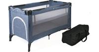 CHIC4BABY Baby-campingbed Luxus, Jeans Blue inclusief transporttas