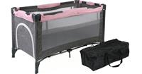 CHIC4BABY Baby-campingbed Luxe, mêlee roze inclusief transporttas