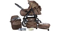 Bergsteiger Kombi Kinderwagen Rio, 10 tlg., chocolate braun