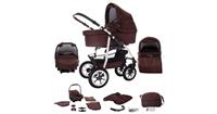 Bellami   Hartgummireifen in Weiß   3 in 1 Kombi Kinderwagen braun