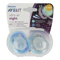 Philips Avent Schnuller Ultra Air Night 6-18 Monate (Farbe nicht wählbar)