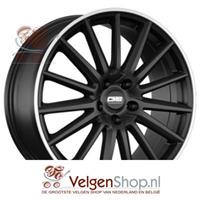 CMS WHEELS C23 Zwart met gepolijste rand