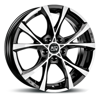 MSW Cross over Black polished 8x18 5x105 ET38