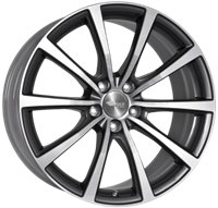 Brock B32 Himalaya grey full polished 7.5x18 5x108 ET50