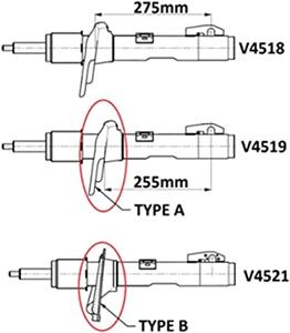 Stoßdämpfer Vorderachse Monroe V4519