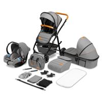 lionelo Kombikinderwagen Amber 3 in 1 Grey Stone