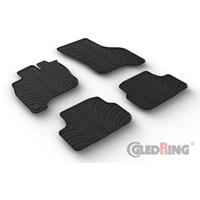 GledRing Rubbermatten voor passend voor Volkswagen e-Golf VII 2014-2020 (T profiel 4-delig + montageclips) GL0654