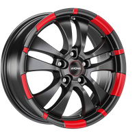 Ronal R59 mcr Jetblack matt red rim 7.5x18 5x120 ET35