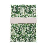 Beliani - Modernes Bettwäsche Set weiß / grün Baumwolle 155 x 220 cm Greenwood - Grün