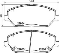 Hella Pagid GmbH Remblokkenset, schijfrem 8DB355037881