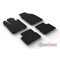 GledRing Rubbermatten voor passend voor Fiat 500e 2020- (T profiel 4-delig + montageclips) GL0583