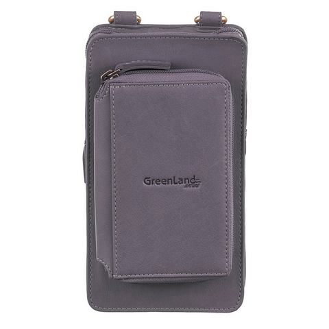GreenLand Nature Gsm-tasje NATURE Soft met opgestikte portemonnee en rfid-bescherming