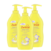 Zwitsal Slaap Zacht - Bad & Wasgel - Lavendel - 3 x 400ml - Voordeelpack