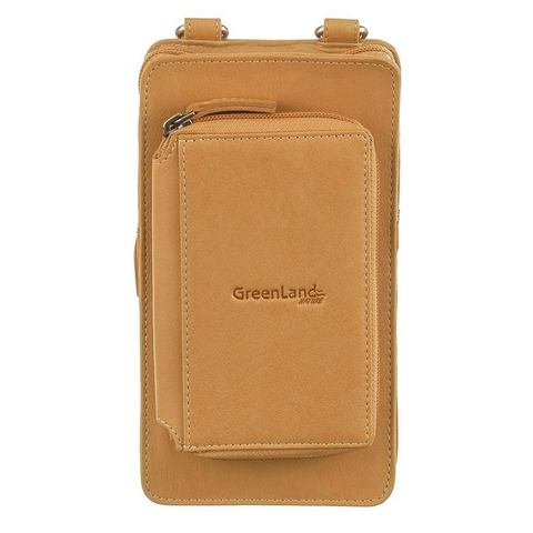 GreenLand Nature Gsm-tasje NATURE Soft met opgestikte portemonnee en rfid-bescherming