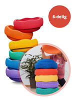 Stapelstein Stapelstenen Rainbow Kleur - Duurzaam Buiten en Binnen Speelgoed - 6-delig