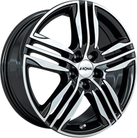 Ronal R57 Schwarz frontkopiert 7.5x18 5x112 ET45