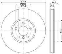 bmw Remschijf Gecoat 55538PRO 8DD355119271