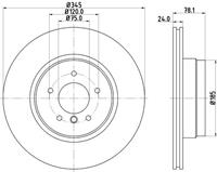 Hella Pagid GmbH Remschijf 8DD355129321