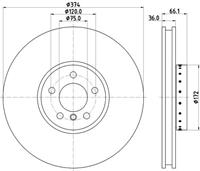 Hella Pagid GmbH Remschijf 8DD355120711