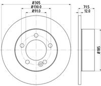 Hella Pagid GmbH Remschijf 8DD355117141