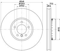 Hella Pagid GmbH Remschijf 8DD355120791