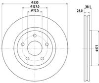 Hella Pagid GmbH Remschijf 8DD355123151