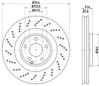 Hella Pagid GmbH Remschijf 8DD355126381