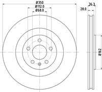 Hella Pagid GmbH Remschijf 8DD355126421