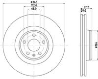 Hella Pagid GmbH Remschijf 8DD355126861