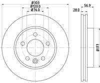 Hella Pagid GmbH Remschijf 8DD355129211