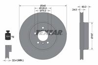 Remschijf PRO TEXTAR 92182503, 1 deel