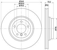 Hella Pagid GmbH Remschijven - HC 8DD355128671