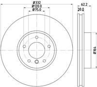 Hella Pagid GmbH Remschijven - HC 8DD355129291