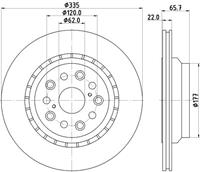 Hella Pagid GmbH Remschijf Gecoat 55244PRO 8DD355116931