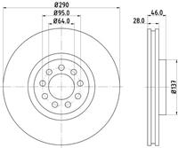 Hella Pagid GmbH Remschijf 8DD355117461