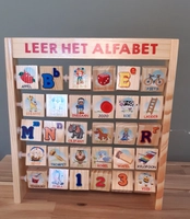 Geboortexpress.nl Leer het alfabet aan rek dubbelzijdig met of zonder naam