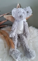 Geboortexpress.nl ''Happy Horse'' muis Mindy no. 1 knuffel 30 cm grijs