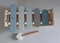 Geboortexpress.nl ''Label Label'' houten xylofoon blauw (met naam)